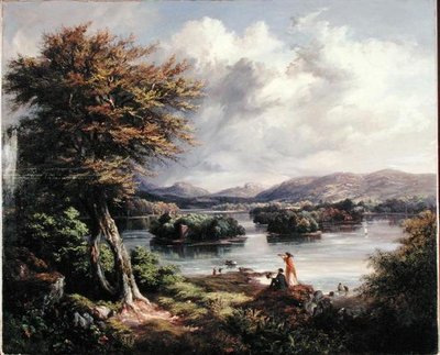 Menteith-järvi (öljy kankaalle) tekijältä Kenneth Macleay
