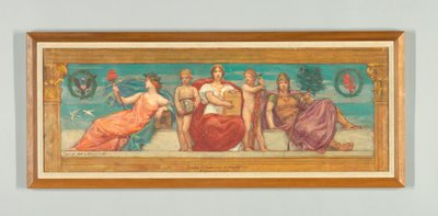 The Statute Law, Study for Right Panel of "The Reign of Law", Frieze muutoksenhakutuomioistuimelle, New York tekijältä Kenyon Cox