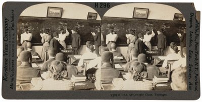 "Aritmeettinen luokka, Tuskegee, Alabama",c. 1900 (kuva) tekijältä Keystone View Company
