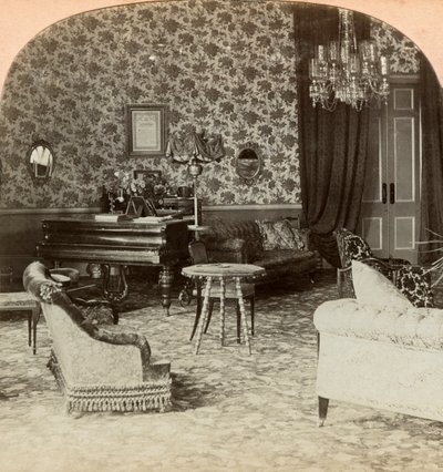 Presidenttikunnan salonki, Lord Robertsin päämaja, Bloemfontein, Etelä-Afrikka, 1900. tekijältä Keystone View Company