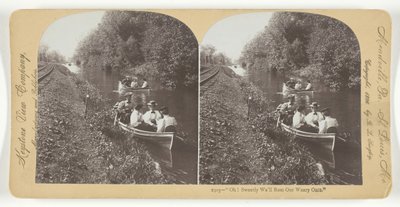 Vai niin! Leppoisasti lepäämme väsyneitä airojamme, 1896. tekijältä Keystone View Company