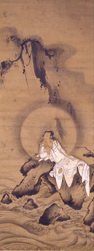 Kannon (Avalokitesvara) valkoisissa kylpytakissa tekijältä Kichizan Mincho