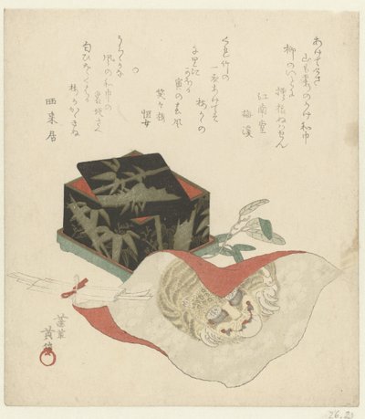 Lakkalaatikko ja kangas tekijältä Kikugawa Eishin