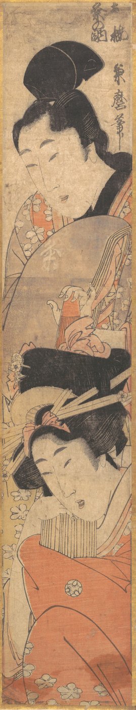 Mies ja tyttö, 1700-luvun loppu - 1800-luvun alku. tekijältä Kitagawa Kikumaro
