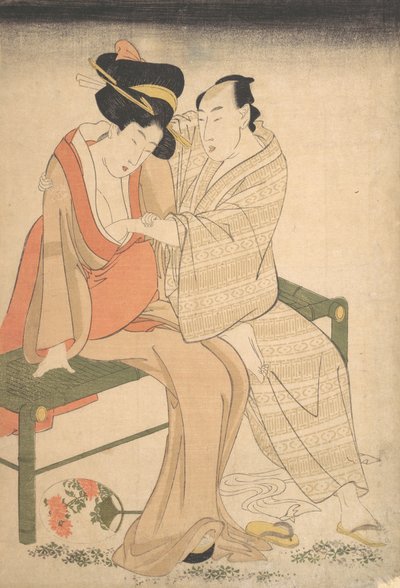 Rakastajapari, 1795. tekijältä Kitagawa Utamaro