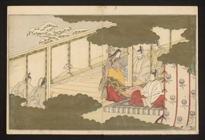 Oikeuskohtaus lumessa tekijältä Kitagawa Utamaro