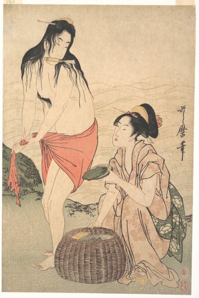 Merikorvasukeltajat tekijältä Kitagawa Utamaro