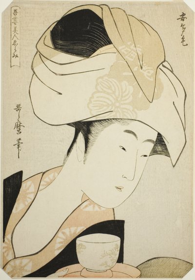 Atage, sarjasta "A Selection of Eastern Beauties (Azuma bijin erami)" tekijältä Kitagawa Utamaro