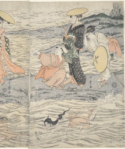 Awabi Shell Divers Enoshimassa tekijältä Kitagawa Utamaro
