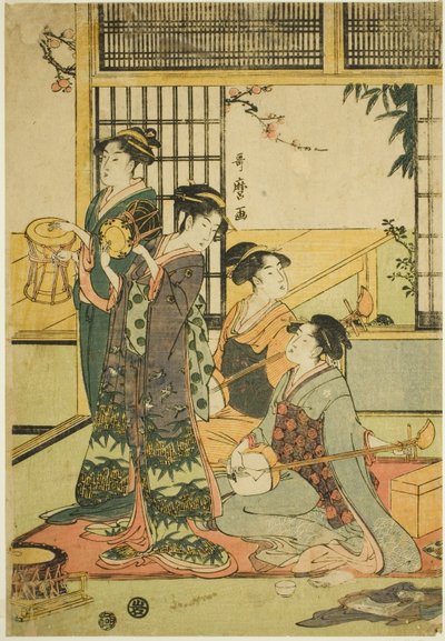 Rummut ja Shamisen tekijältä Kitagawa Utamaro