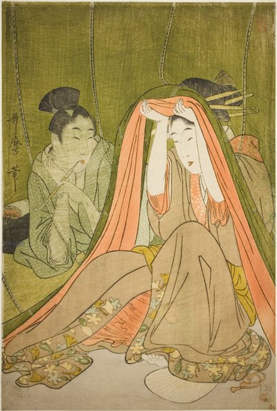 Hyttysverkosta nousemassa tekijältä Kitagawa Utamaro