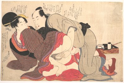 Eroottinen painokuva tekijältä Kitagawa Utamaro