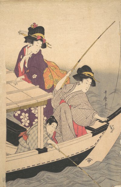 Kalastus, 1700-luvun loppu. tekijältä Kitagawa Utamaro