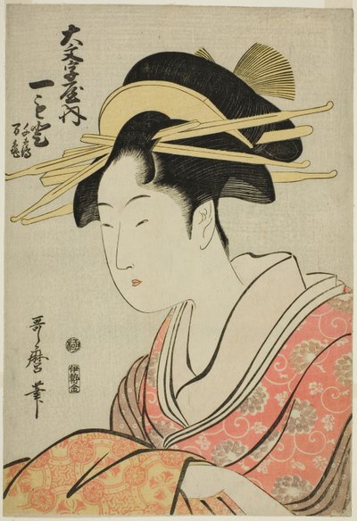 人元 Of Te Daimonji Ya With Ah Tendan ts Line Every Draft d Late tekijältä Kitagawa Utamaro