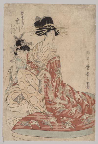 Ichikawa männyn neuloja tekijältä Kitagawa Utamaro