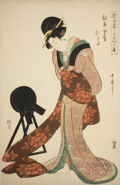 Kanpein vaimo Okaru tekijältä Kitagawa Utamaro