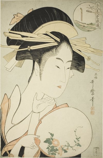 Matsubayan Kisegawa, n. 1795–1796 (värillinen puupainatus; oban) tekijältä Kitagawa Utamaro