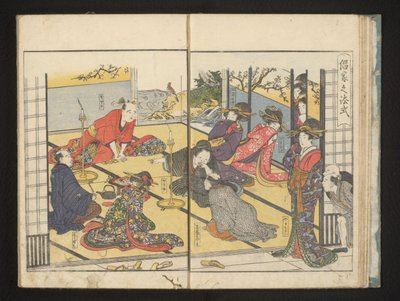 Lachenden kurtisaanit tekijältä Kitagawa Utamaro