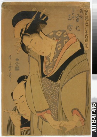 Liebespaar tekijältä Kitagawa Utamaro
