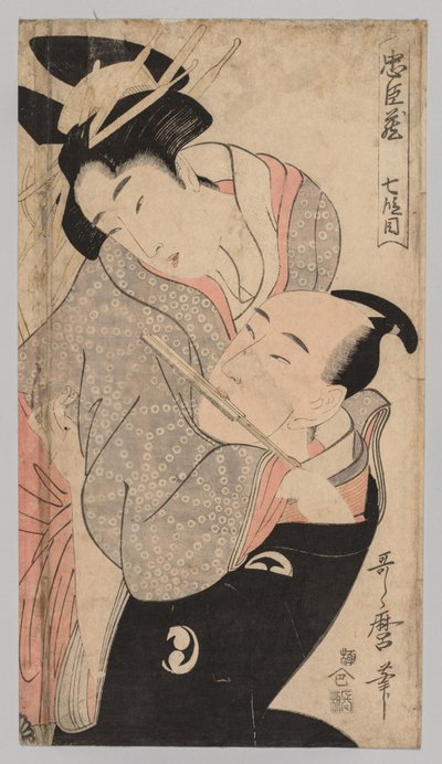 Mies ja nainen tekijältä Kitagawa Utamaro