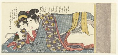 rakastava pariskunta tekijältä Kitagawa Utamaro