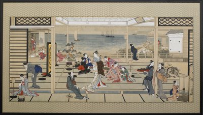 Moonlight Revelry Dozo Sagamissa, 1700-luvun loppu. tekijältä Kitagawa Utamaro