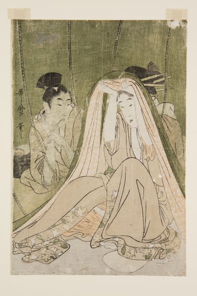 Mosquito Net (värillinen puupalikkaprintti) tekijältä Kitagawa Utamaro