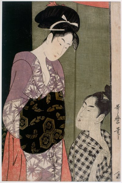 Hyttysverkko, noin 1797 tekijältä Kitagawa Utamaro