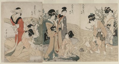 Musashi, Omi, Yamashiro, ehdotus Settsu P Rovinse s. .. .. , C. 1804. tekijältä Kitagawa Utamaro