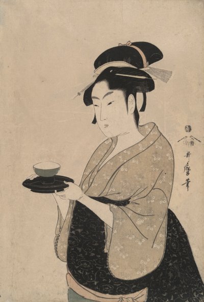 Okita, teehuonetyttö tekijältä Kitagawa Utamaro