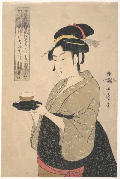 Okita Naniwa-yan teehuoneesta tekijältä Kitagawa Utamaro