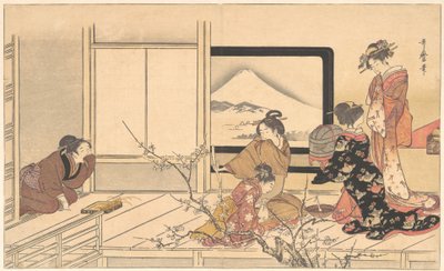 Ruoan valmistaminen Warblerille..., 1798. tekijältä Kitagawa Utamaro