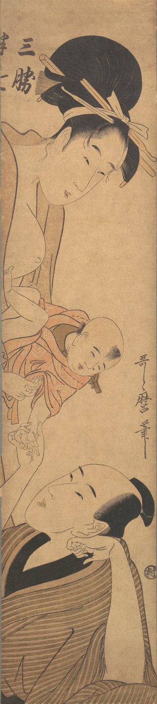 Teollinen toimintasuunnitelma d puoli seitsemän, vai mitä? 1800. tekijältä Kitagawa Utamaro