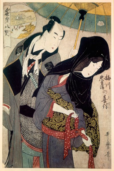 The Lovers, Chubei ja Umezawa, 1700-luvun loppu 1800-luvun alku. tekijältä Kitagawa Utamaro