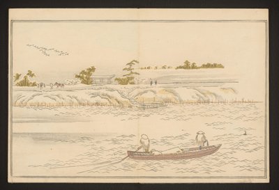 Sumida-joen rannat lumessa tekijältä Kitagawa Utamaro