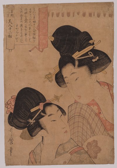 Kaksi kurtisaania tekijältä Kitagawa Utamaro