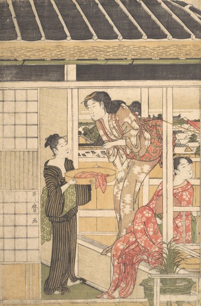 Pesupäivä, n. 1788. tekijältä Kitagawa Utamaro