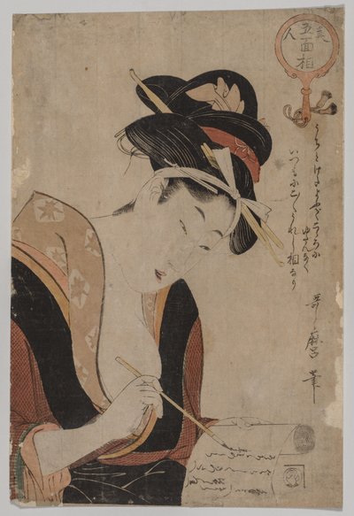 Nainen kirjoittaminenNainen kirjoittaminen tekijältä Kitagawa Utamaro