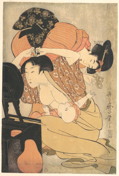 Nainen ja lapsi tekijältä Kitagawa Utamaro
