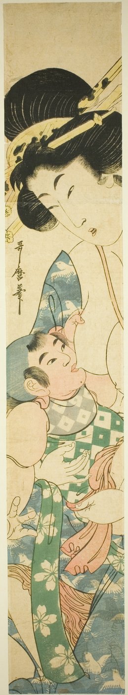 Imettävä lapsi äiti tekijältä Kitagawa Utamaro II