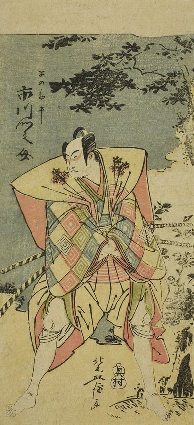 Ichikawa Monnosuke Ichikawa Monnosuke, Chushinguran panimon ryhmän hallituksen jäsen tekijältä Kitao Masanobu