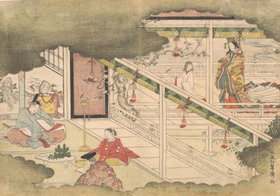 Tapaus Isen tarinoista Ise Monogatari, n. 1790. tekijältä Kitao Shigemasa
