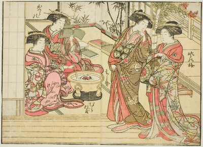 Otawarayan kurtisaanit kirjasta "Mirror of Beautiful Women of the Pleasure Quarters (Seiro bijin awase sugata kagami)," voi. 2 tekijältä Kitao Shigemasa