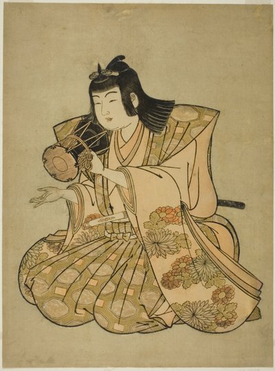 Hand-Drum Player, viiden muusikon nimettömästä sarjasta tekijältä Kitao Shigemasa