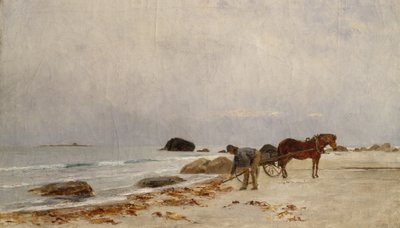 Meririkkakasvien ajaminen (maalaus) tekijältä Kitty Lange Kielland