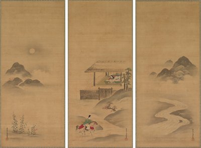 Minamoto no Nakakuni vierailee Lady Kogōssa tekijältä Kiyohara Yukinobu