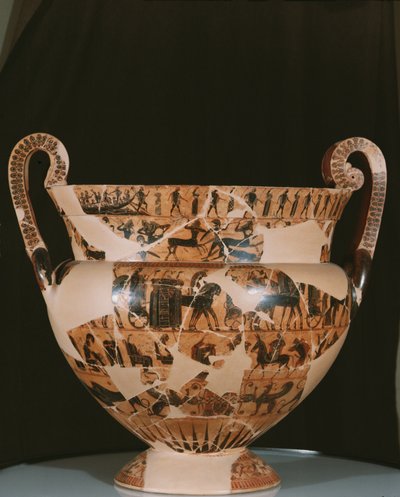 Francois-maljakko, valmistaja Ergotimos (fl.575-560 eKr.) noin 570 eaa. (keraaminen) tekijältä Kleitias Kleitias