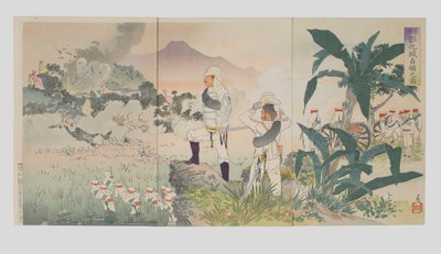 Zhanghuan linnoituksen miehitys Taiwanissa tekijältä Kobayashi Kiyochika