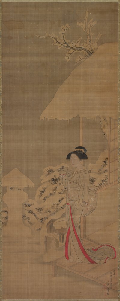 Kauneus Bijin lumessa, 1700-luvun loppu - 1800-luvun alku. tekijältä Kokan Shiba