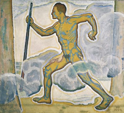 Der Wanderer - Vaeltaja ... (öljy kankaalle) tekijältä Koloman Moser